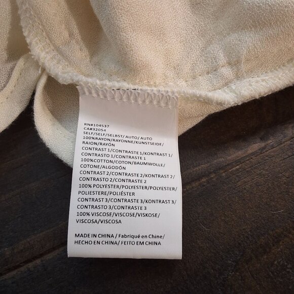 Anthropologie Timy Amarante Embroidered Shirt Dress W/ Metallic Gold Lace & Pear - Picture 11 of 11